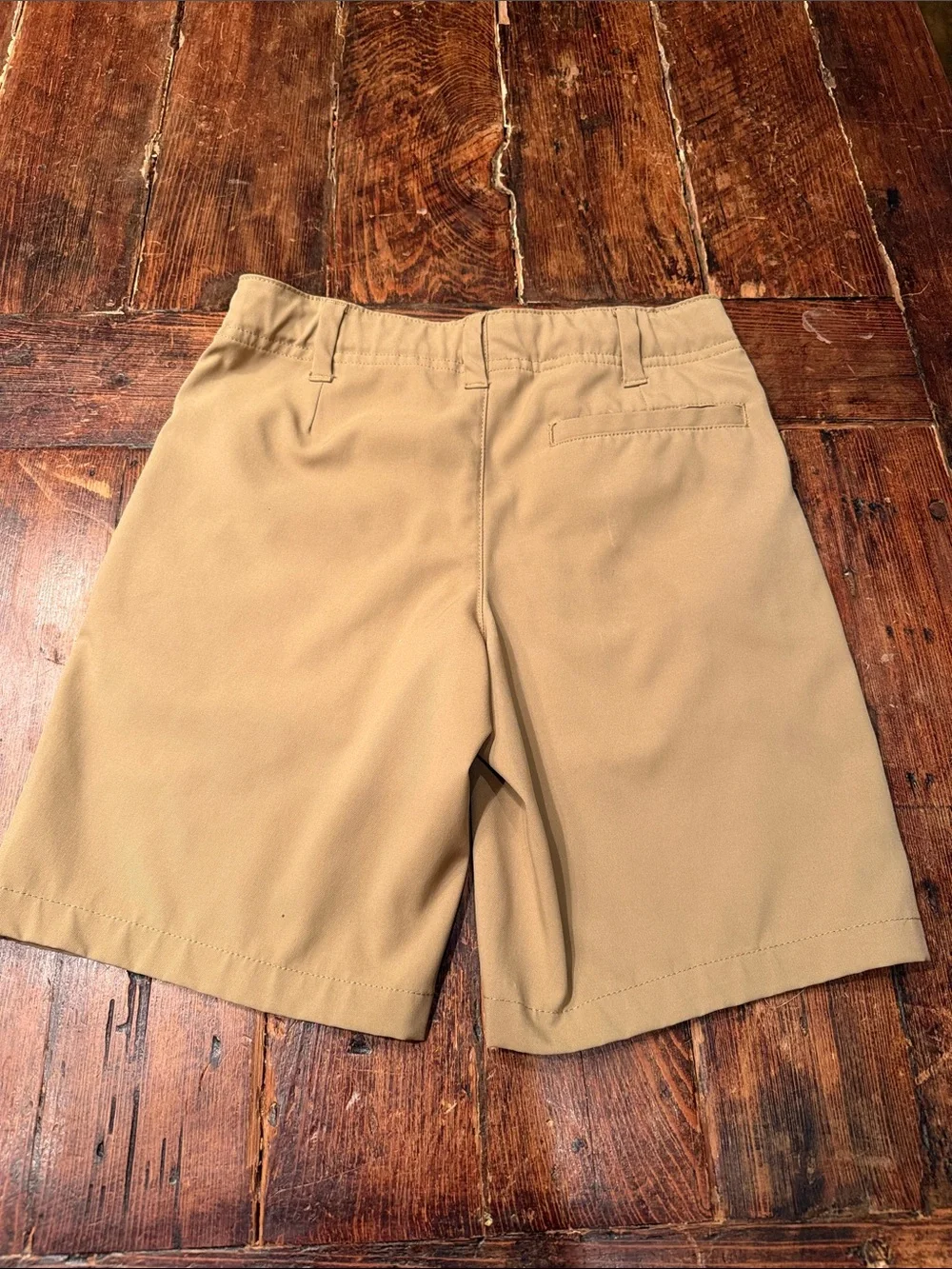 bcg Tan Flat-Front Kids Performance Shorts-Size Small